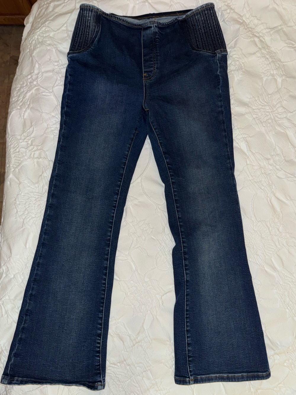 Pilcro Anthropologie Women’s Pull On Bootcut Jeans Dark Wash Stretch Size 30 - Picture 2 of 6